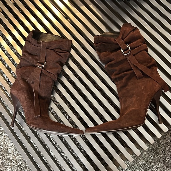 bebe Shoes - Chocolate Brown Suede slouchy pointy toe Boots PRICE IS FIRM